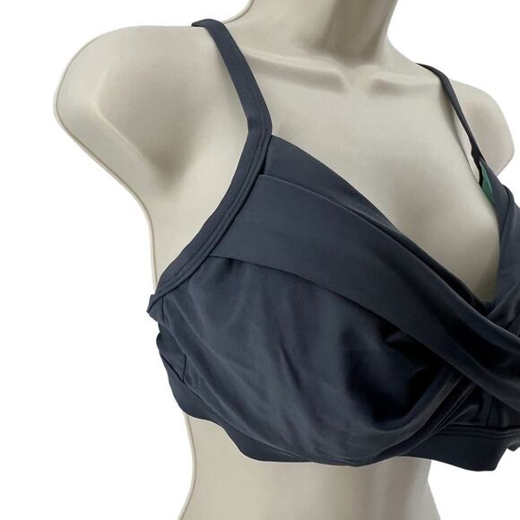 Athleta Twist Front Bikini Grey Womens 36D/DD - Picture 3 of 8